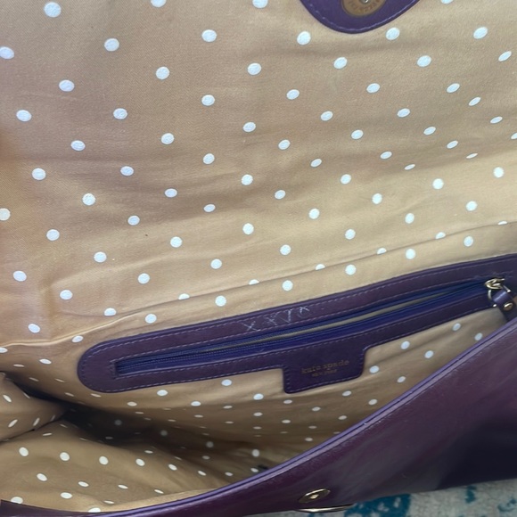 Kate Spade Aubergine/Plum and Gold Clutch - Picture 3 of 5